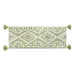Tufted Bath Mat Runner 45x120cm – Ultra-Soft Microfiber with Tassels, Non-Slip Long Bath Mat
