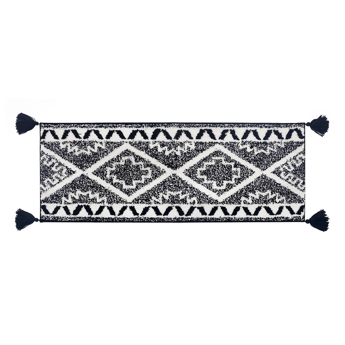 Tufted Bath Mat Runner 45x120cm – Ultra-Soft Microfiber with Tassels, Non-Slip Long Bath Mat