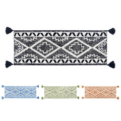 Tufted Bath Mat Runner 45x120cm – Ultra-Soft Microfiber with Tassels, Non-Slip Long Bath Mat